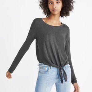 Madewell modern front tie knot sweater size m